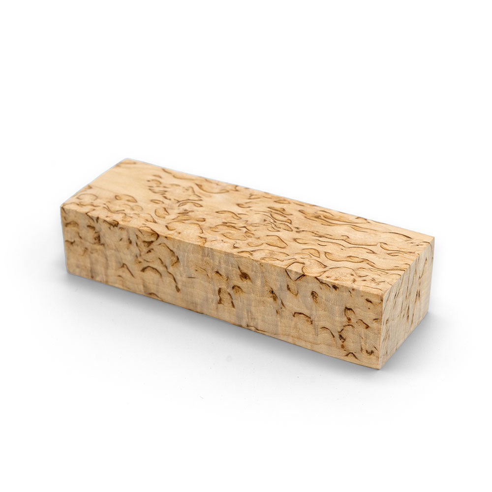 Blocco di betulla riccia per manici di coltelli