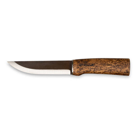 Rosellis Finnish Hunting knife with a long carbon steel blade for hunting, camping and outdoor activities.