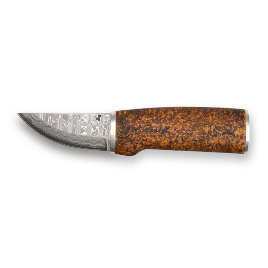 Roselli handmade Damascus Grandfather knife with handmade leather sheath, comes with a exclusive giftbox 