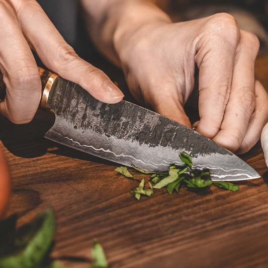 Allround kitchen knife, Damascus